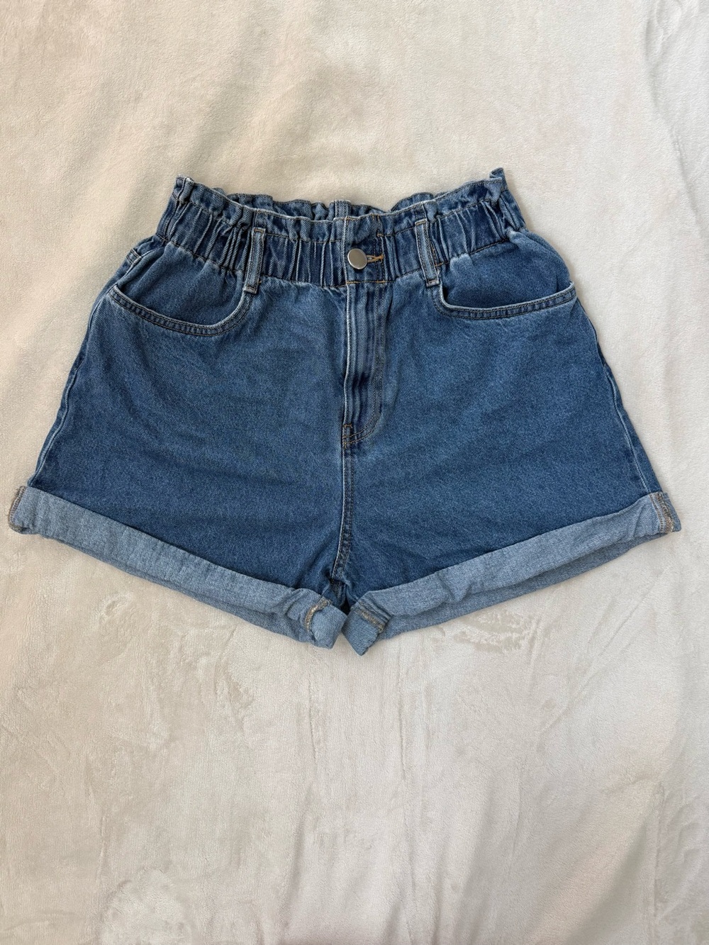 H&M Paperbag Waist Denim Shorts